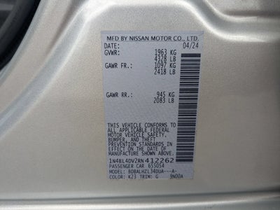 2024 Nissan Altima SV FWD