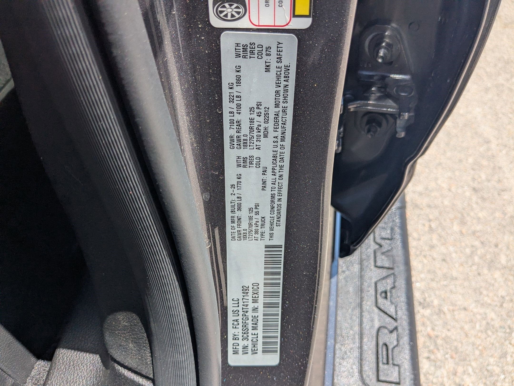 2026 RAM 1500 RAM 1500 WARLOCK CREW CAB 4X4 5'7' BOX