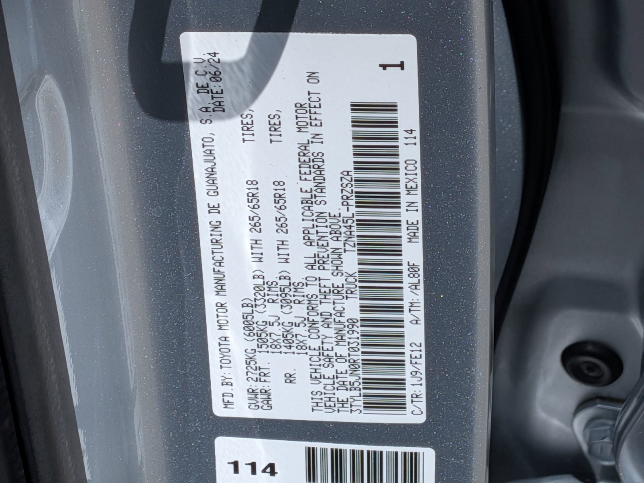 2024 Toyota Tacoma 4WD TRD Sport