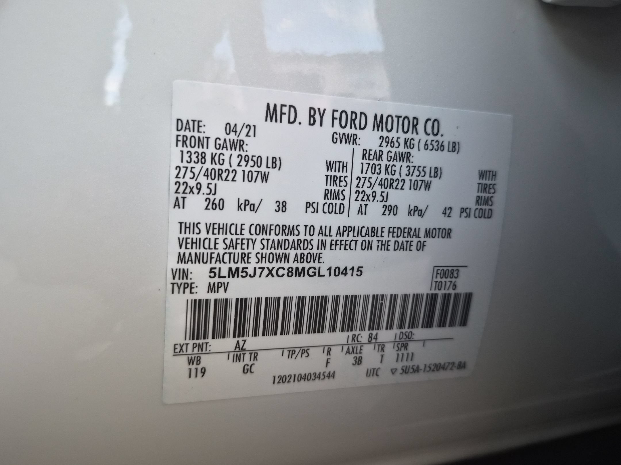2021 Lincoln Aviator Reserve