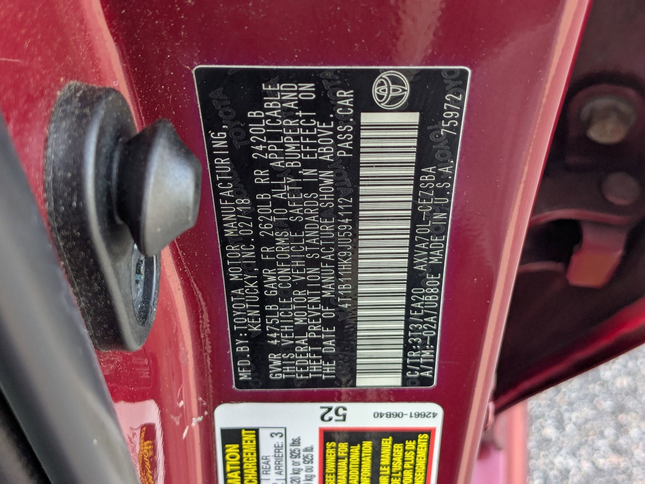 2018 Toyota Camry SE