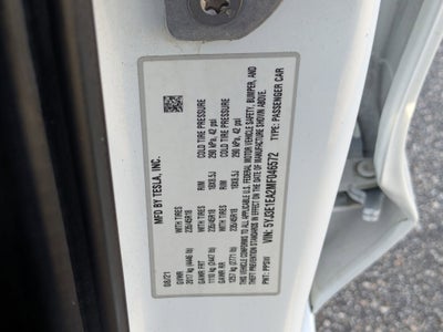 2021 Tesla Model 3 Standard Range Plus