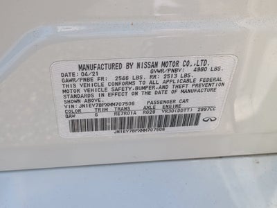 2021 INFINITI Q50 3.0t LUXE