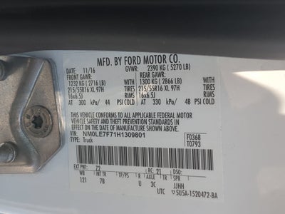 2017 Ford Transit Connect Van XLT