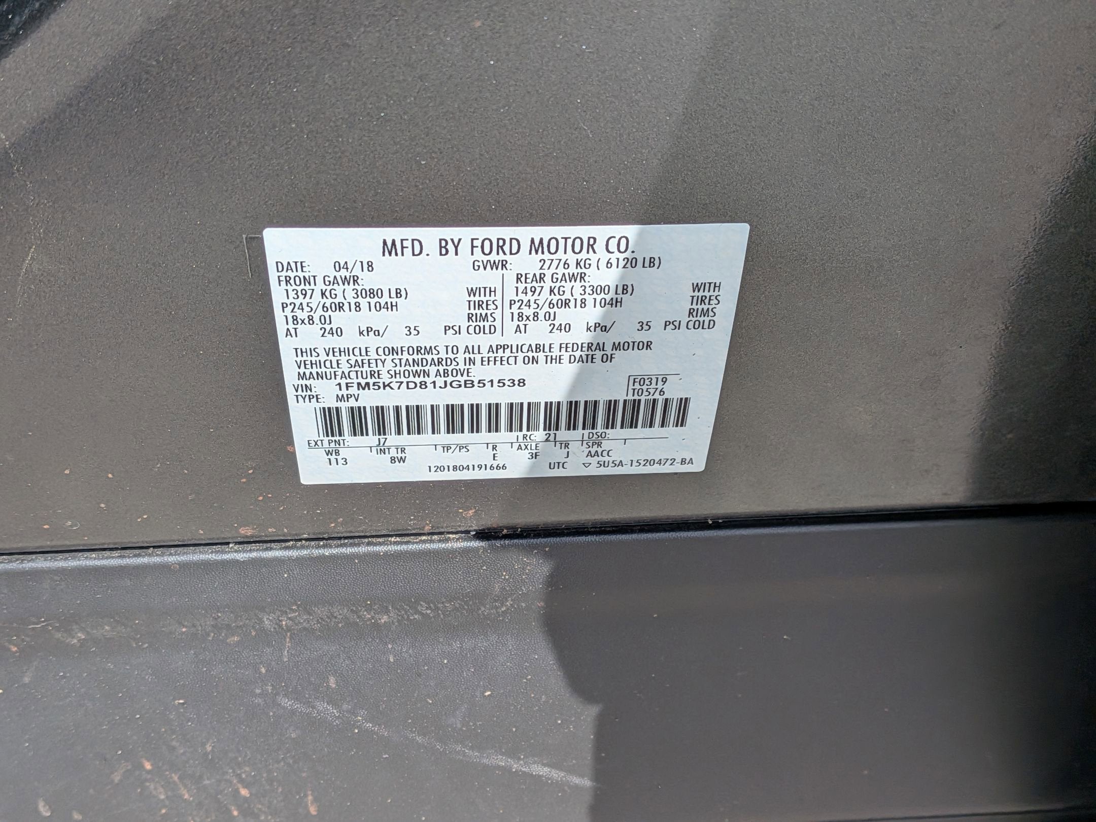 2018 Ford Explorer XLT