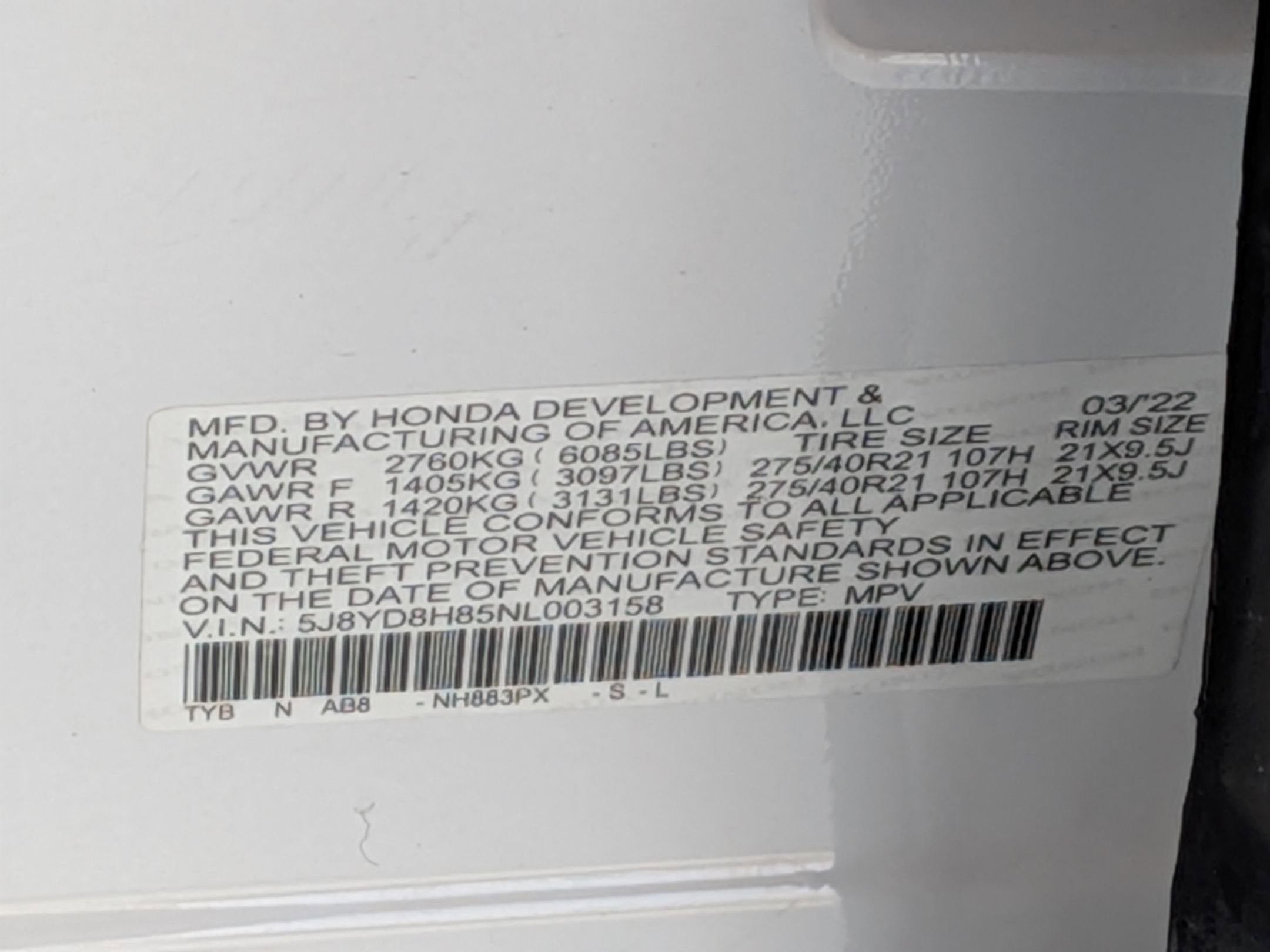 2022 Acura MDX Type S w/Advance Package