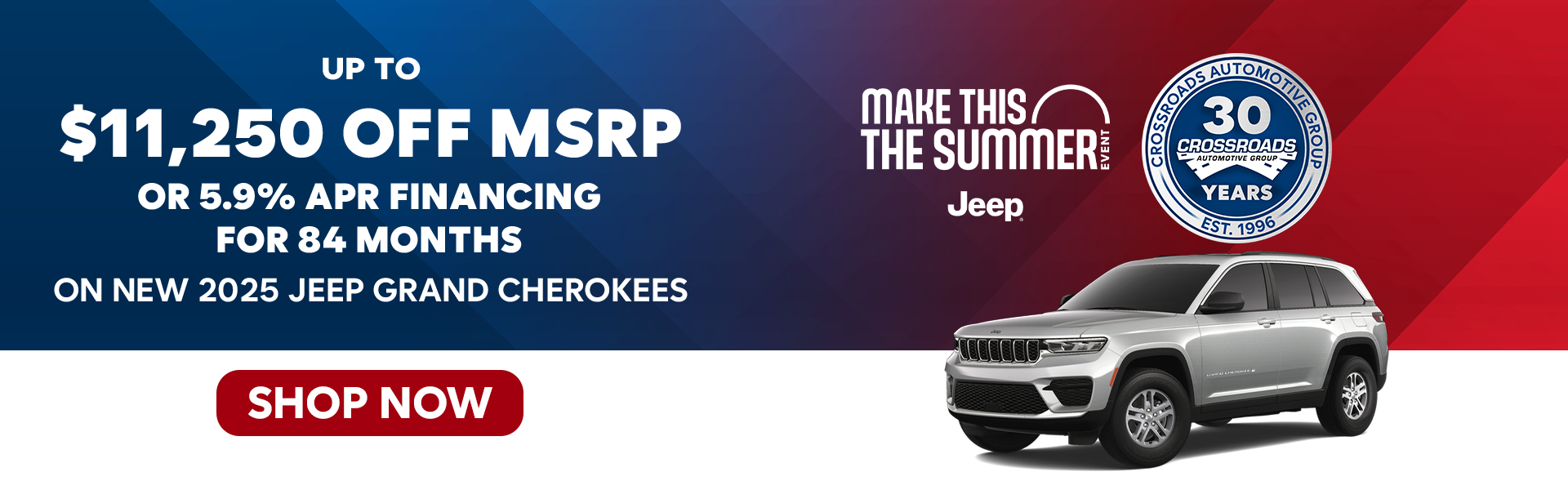 Up to $11,250 Off MSRP on New 2025 Jeep Grand Cherokees